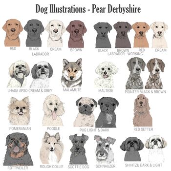 Personalised Illustrated Dog Tea Towel, 7 of 8