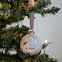 Baby's First Christmas Bauble. Hand Painted Polar Bear, thumbnail 4 of 5