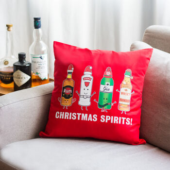 'Christmas Spirits' Christmas Cushion, 3 of 8