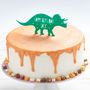 Personalised Triceratops Dinosaur Birthday Cake Topper, thumbnail 2 of 5