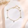Delicate Blue Opal Charm Bracelet, thumbnail 4 of 11