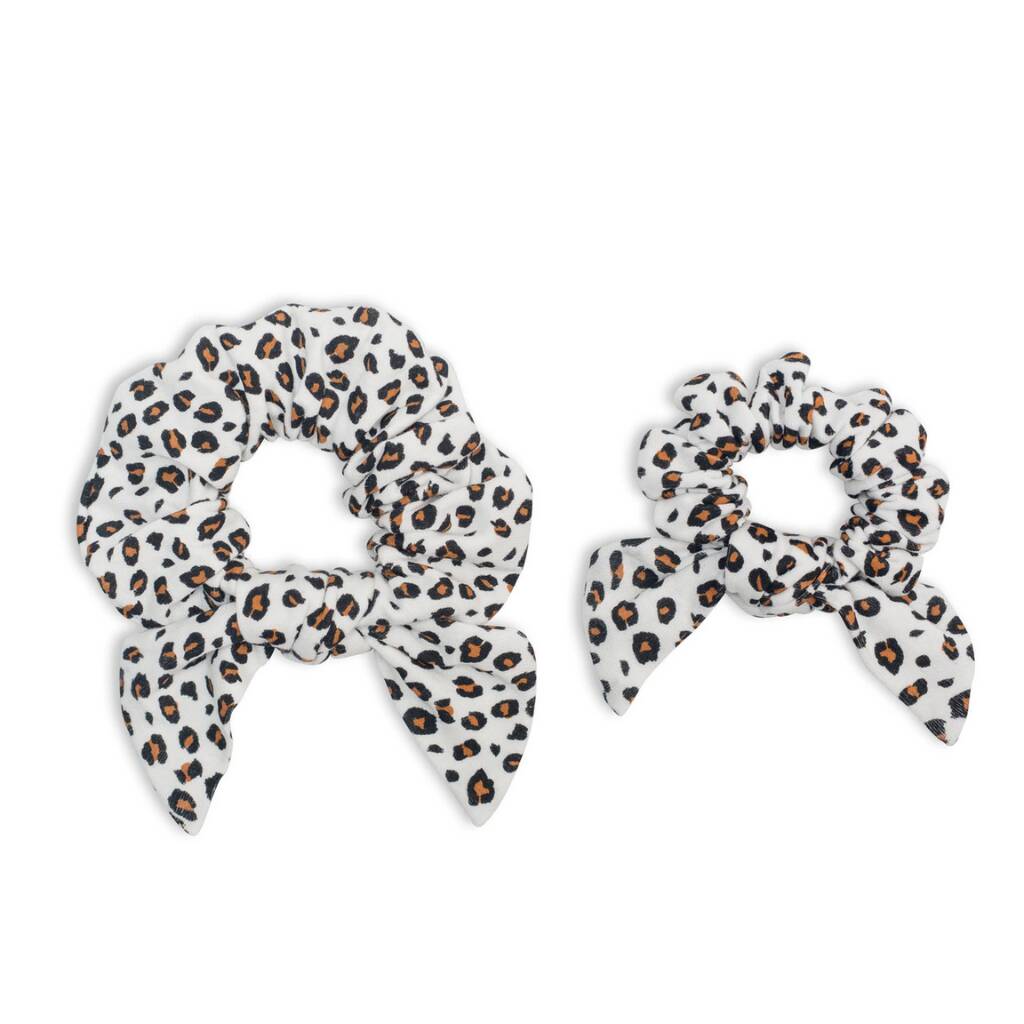 Matching Mommy And Me Bamboo Leopard Print Scrunchies By Nordicstork ...