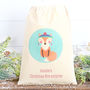 Christmas Fox Personalised Cotton Gift Bags, thumbnail 5 of 5