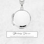 Personalised Small Round Locket In Sterling Silver, thumbnail 3 of 10