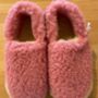 100% Siberian Wool Slippers In Pink, thumbnail 4 of 6