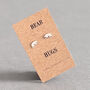 Bear Hugs Earrings In Sterling Silver, thumbnail 1 of 8