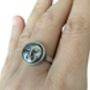 Moon Face Sterling Silver Adjustable Ring, thumbnail 9 of 9