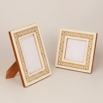 G Decor Cream And Brown Stylish Photo Frames, 3 of 6