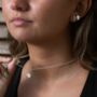 Sterling Silver Jigsaw Stud Earrings, thumbnail 6 of 6