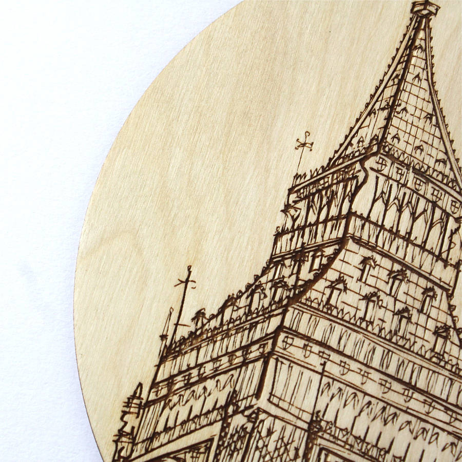 Big Ben Line Drawing Clock By Adam Regester Design | notonthehighstreet.com