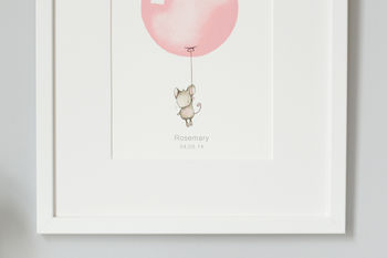 Personalised Rose Pink Balloon For Girl's Bedroom, 4 of 10