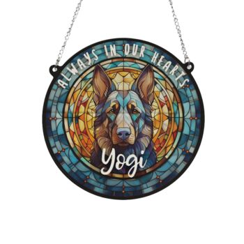 German Shepherd Black Memorial Suncatcher, 2 of 6