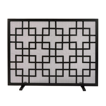 Contemporary Geometric Footed Fire Screen, 2 of 4