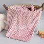 Personalised Dusty Pink Embossed Baby Blanket, thumbnail 1 of 8