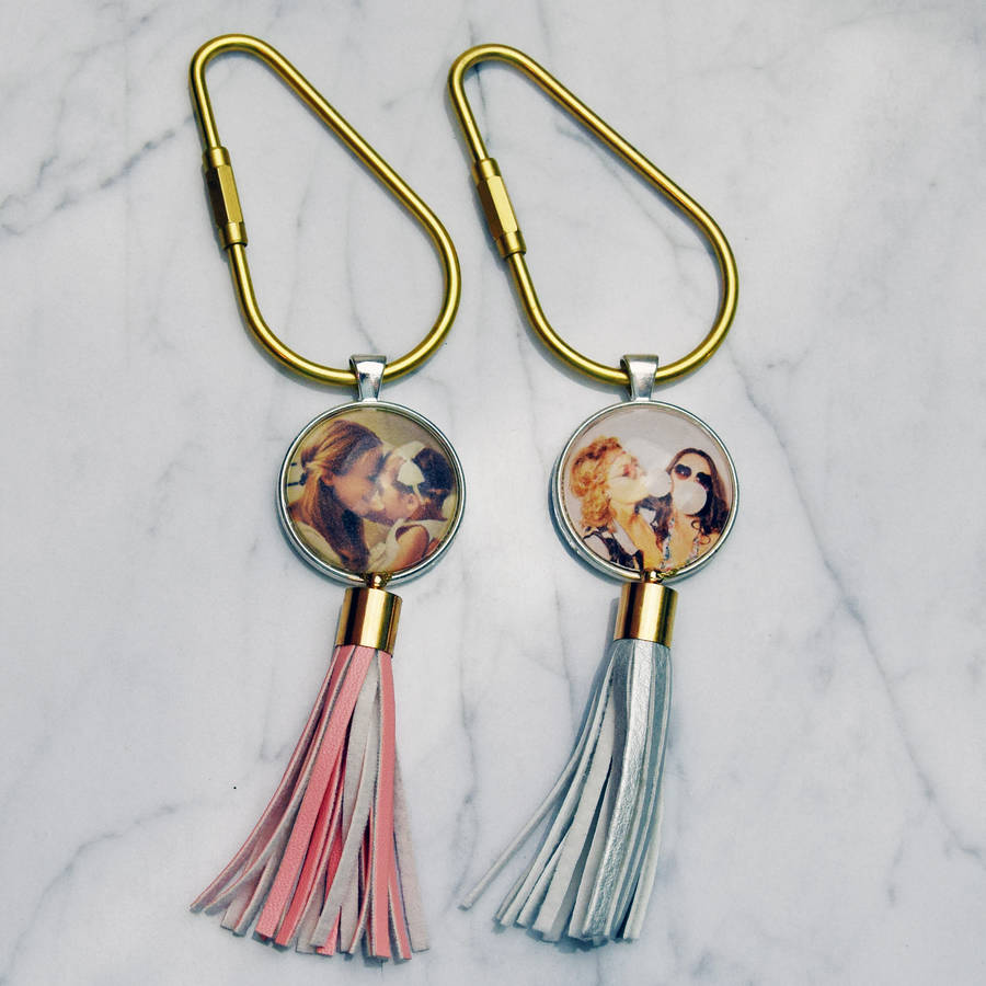 personalised photo bag charm/ keyring by mw studio