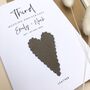 3rd Leather Heart Wedding Anniversary Card, thumbnail 4 of 7