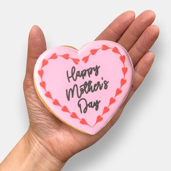 Happy Mother's Day Love Heart Printed Iced Biscuit Letterbox Gift, 2 of 11