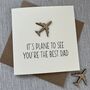 Plane To See Happy Father's Day Card, thumbnail 1 of 2
