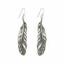 Freedom Feather Silver Statement Earrings, thumbnail 2 of 12