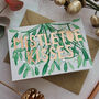 Papercut 'Mistletoe Kisses' Botanical Christmas Card, thumbnail 2 of 5
