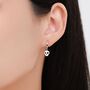 Skull Huggie Hoop Earrings In Sterling Silver, thumbnail 6 of 12