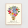 Personalised Hen Party Birth Flower Print, thumbnail 2 of 6
