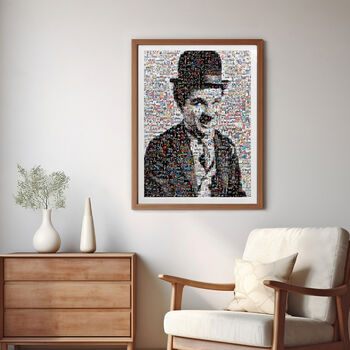 Charlie Chaplin Mosaic Portrait Made Up Of Traditional British Icons, 4 of 4