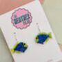 Tropical Fish Glitter Earrings / Beach Holiday Gift / Colourful Ocean Jewellery / Cute Accessories, thumbnail 5 of 5