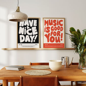 Have A Nice Day Happy Positive Hallway Wall Art Print, 7 of 11