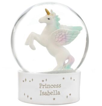 Personalised Unicorn Snow Globe, 4 of 5