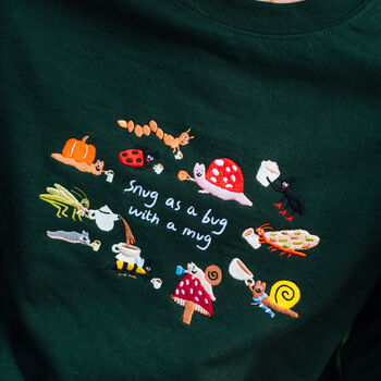 Snug As A Bug Embroidered Sweatshirt, 3 of 7