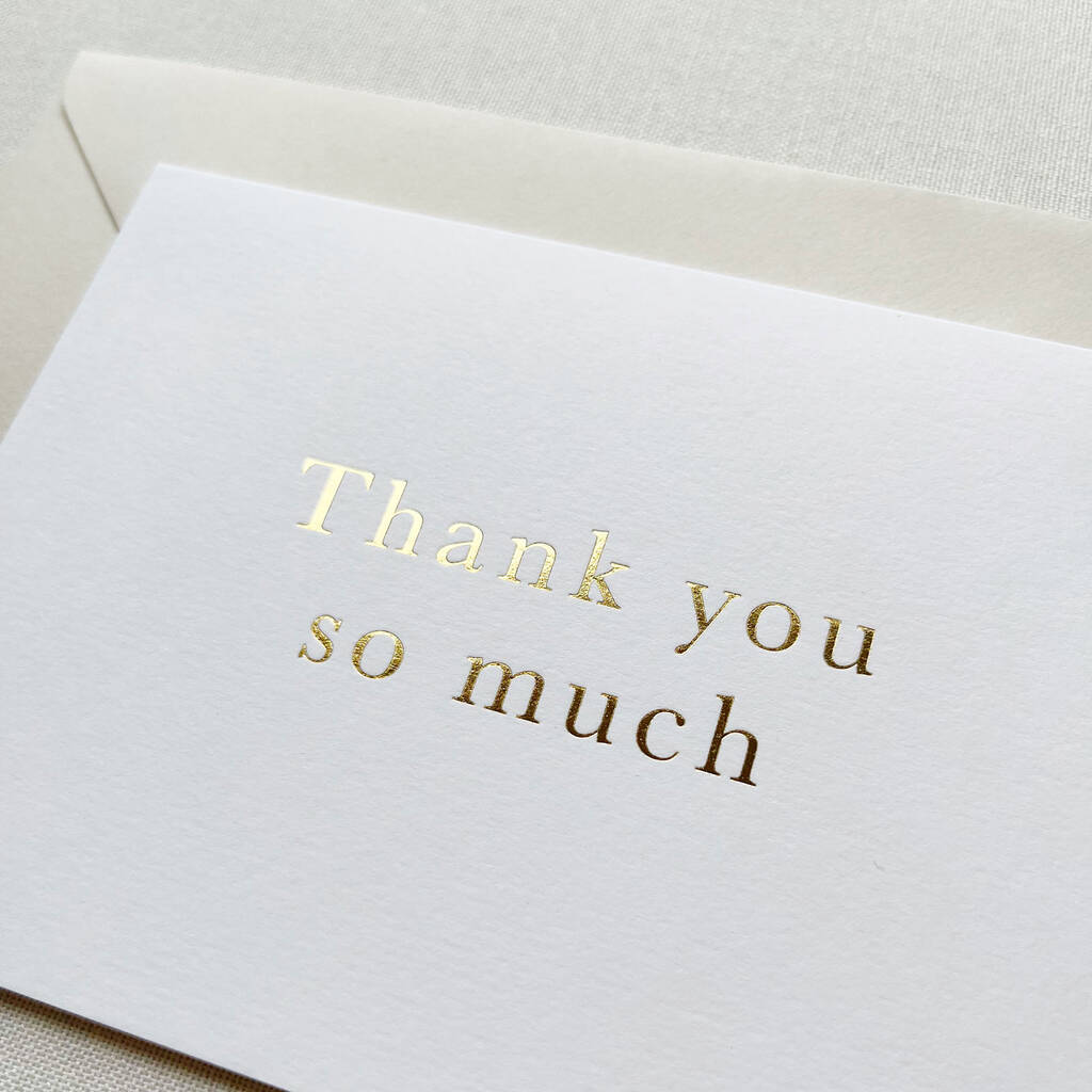 Gold Foil Thank You Card
