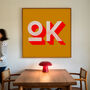 Ok Typography Poster, Typography Print, Trendy Art, thumbnail 2 of 9
