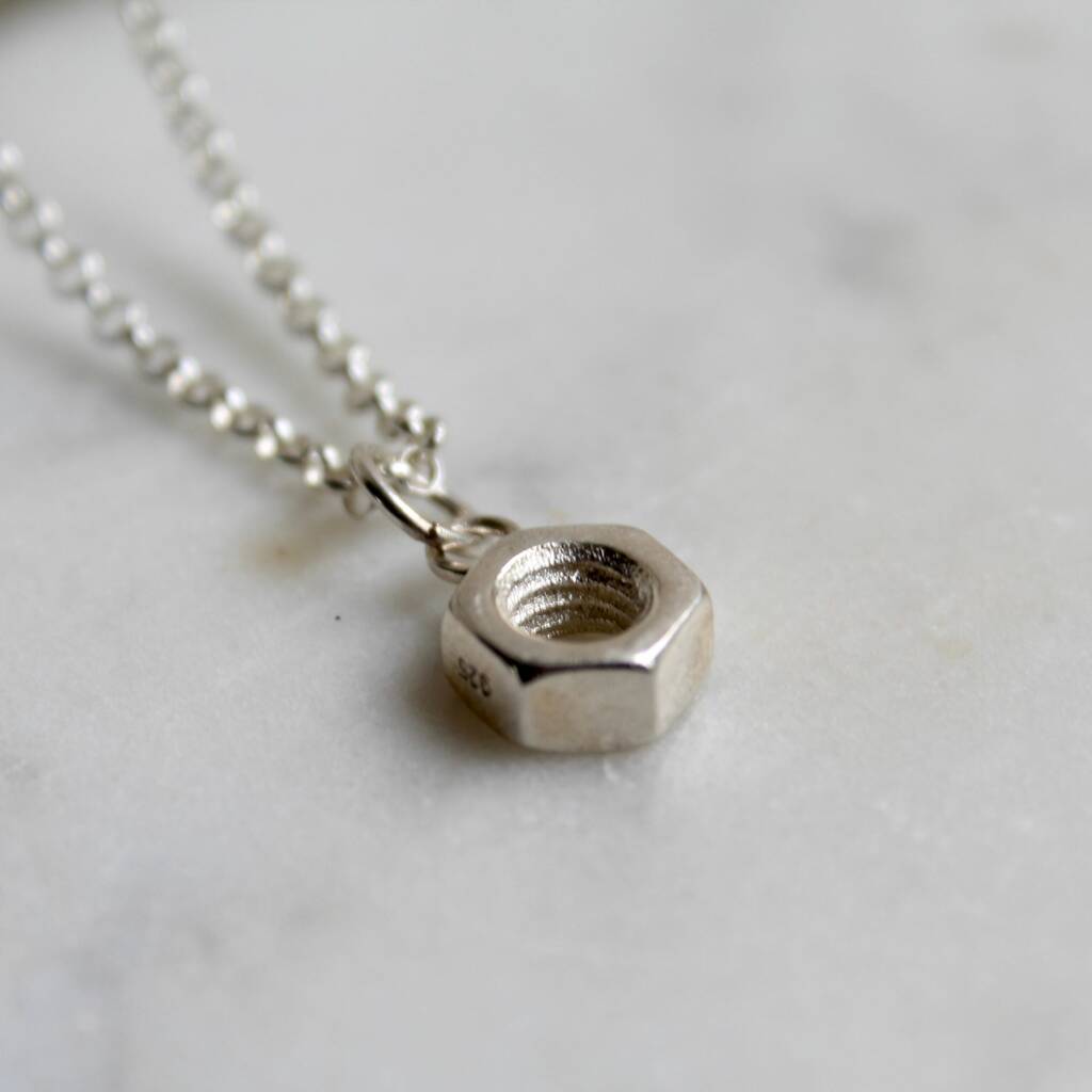 Silver Nut Necklace By Lime Tree Design