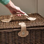 Personalised Antique Wash Wicker Chest Hamper, thumbnail 5 of 6