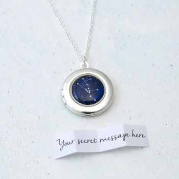 Personalised Zodiac Constellation Locket Necklace, 3 of 7