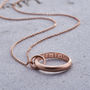 Personalised Secret Script Ring Necklace, thumbnail 8 of 12