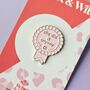 She Did It Anyway Pink Rosette Enamel Pin, thumbnail 1 of 3