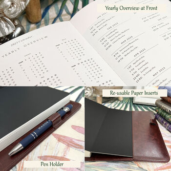 Reusable Personalised Classic Book Diary Or Notebook, 10 of 10