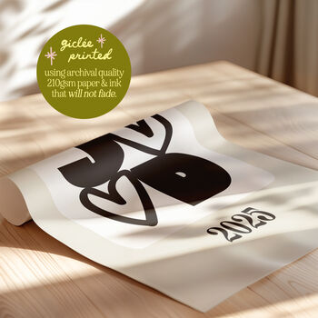 Personalised Initials And Year Print Wedding Anniversary Gift, 3 of 11