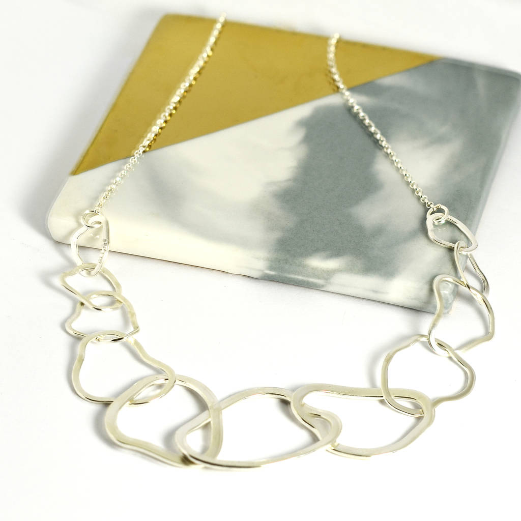 Handmade Sterling Silver Cloud Necklace, 1 of 10