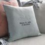 Personalised Silver Anniversary Embroidered Cushion, thumbnail 4 of 10