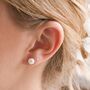 Lola Sterling Silver Pearl Earrings, thumbnail 3 of 9