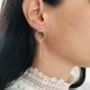 Silver Geometric Dangly Earrings, thumbnail 2 of 3
