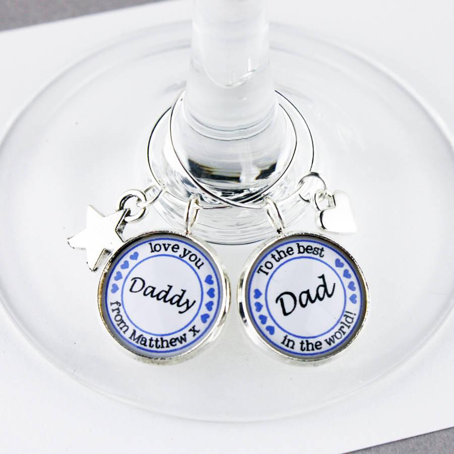Personalised Father's Wine Charm, 1 of 7