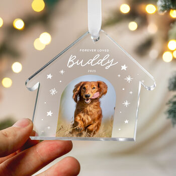 Pet Memorial Ornament Forever Loved Photo 2025, 4 of 8