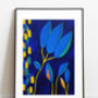 Tulip Blue Flowers Artwork Present Gift, thumbnail 1 of 2