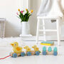 Personalised Pull Along Wooden Duck Toy, thumbnail 1 of 2