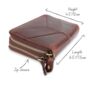 Mothers Day Gift, Large Brown Leather Ziparound Purse, thumbnail 6 of 6
