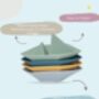 Montessori Food Grade Silicone Floating Boats For Bath, thumbnail 5 of 9